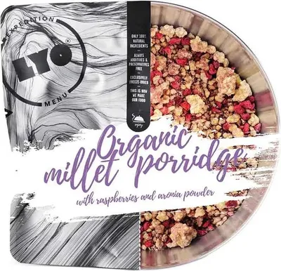 Obrázok produktu pre jedlo LYOFOOD Kaša z prosa s malinami a aróniou 77g