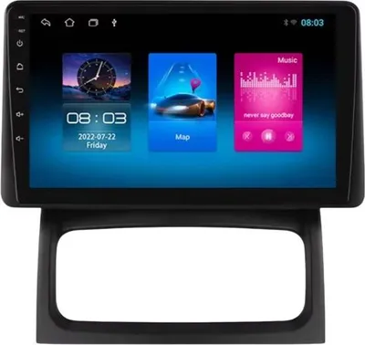 Obrázok produktu pre Autorádio s Bluetooth a CarPlay pre Renault Clio 2 (2000–2012) – Kompatibilné s Apple a Android – Stereo systém s navigačným systémom – 1 GB RAM, 16 GB pamäť