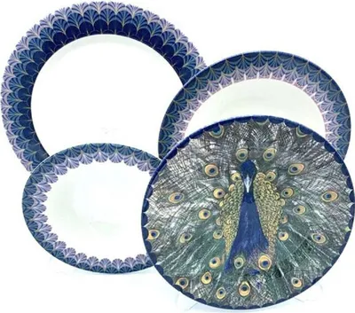 Image de SCHÄFER Service de table Set de vaisselle en porcelaine - 24 pcs. avec motif passionnant VIOLETTA
