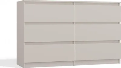 Produktbild von Moderne große Kommode MALWA M6 mit 6 Schubladen – Funktional und stilvoll | Farbe: Kaschmir