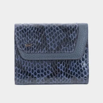 Immagine prodotto di Portafoglio da donna LUÍSE, modello "M", in pelle blu, con 8 scomparti per carte