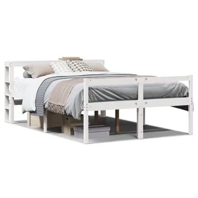 Produktbild von vidaXL Seniorenbett mit Kopfteil ohne Matratze Weiß 160x200 cm