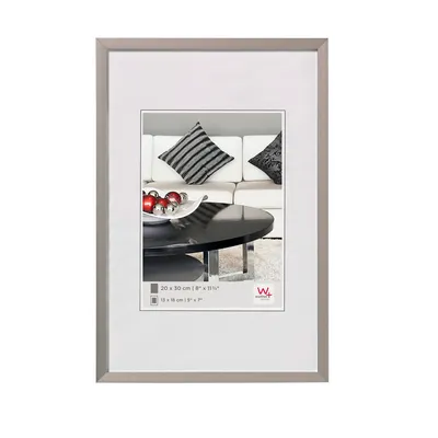 Image de Cadre photo Walther en aluminium, format 10x15 cm, en acier argenté, format 10x15 cm