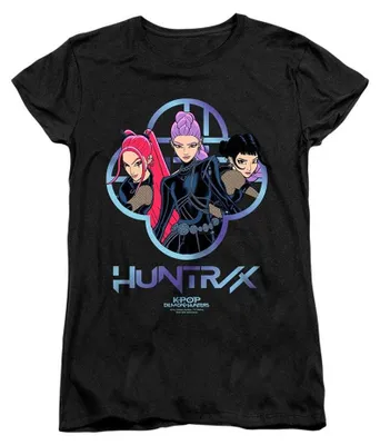 Produktbild von K-Pop Demon Hunters - T-Shirt für Damen, Anliegend TV42828 (XXL) (Schwarz), KI-generiertes Bild