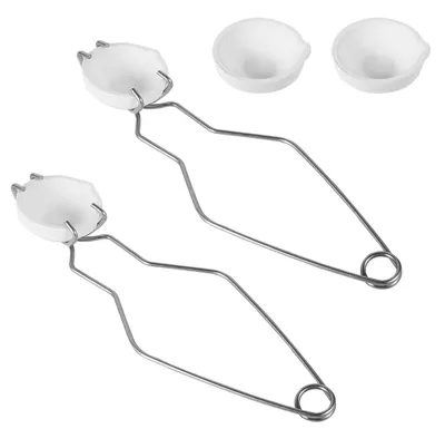 Produktbild von Solidchoice – 6 Stück Schmelzkörbe mit 4 Quarzschalen und 2 Zangen zum Metallschmelzen
