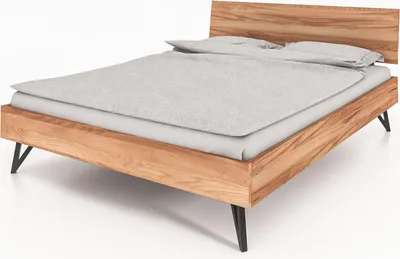 Produktbild von Bett GENT Kernbuche massiv mit Holzkopfteil 180x200