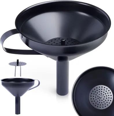Produktbild von Vilde Küchentrichter Trichter aus Edelstahl schwarz 10,5 cm