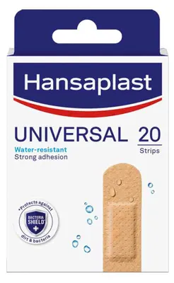 Produktbild von HANSAPLAST Universal Pflaster, 20 Stück, wasser- und staubdicht