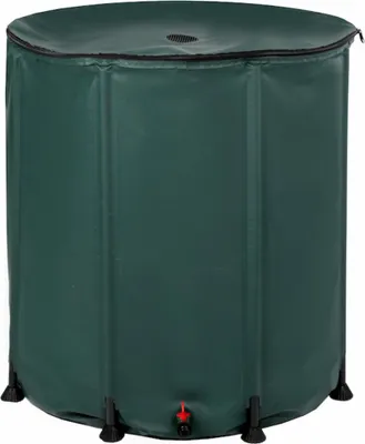 Produktbild von floraworld Faltbare Regentonne 400 L, 82 x 82 cm, grün -