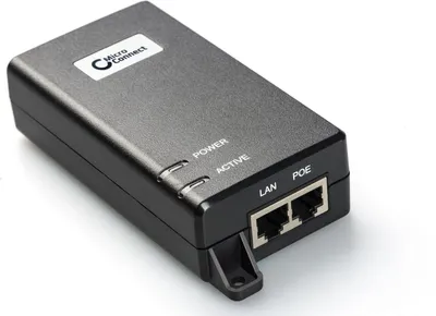 Zdjęcie produktu dla Microconnect POEINJ-60W, Gigabit Ethernet, 1000 Mbit/s, IEEE 802.3af, Cat5, Czarny, 4/5(+),7/8(-)and 3/6(-),1/2(+)