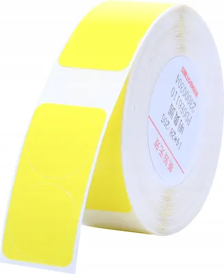 Obrázok produktu pre EDIBAZZAR | NIIMBOT Termálne samolepky, 14 x 28 mm, žlté, okrúhle, x205