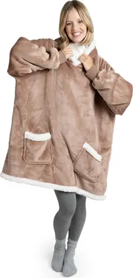 Immagine prodotto di Blumtal hoodie blanket ladies con maniche e cappuccio - OEKO-TEX certified cosy jumper ladies - coperta da indossare marrone