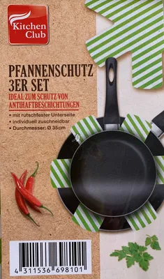 Produktbild von 3 Stück Pfannenschutz Pfannenschoner-Topf-Pfannen Kratzschutz 35 cm GERMANY NEU