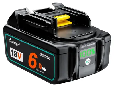 Image de Batterie Li-ion rechargeable, capacité de 6 000 mAh, compatible avec les outils électriques, 1 batterie de 6 Ah
