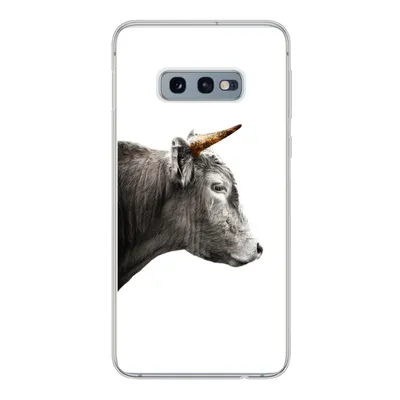 Produktbild von MuchoWow® Handyhülle Schutzhülle Hülle für Samsung Galaxy S10e Schottischer Highlander - Horn - Gold Silikon Softcase Handy Hülle - Handy