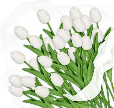 Produktbild von relaxdays Sztuczne tulipany w zestawie 24 sztuk
