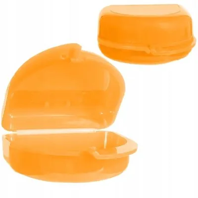 Immagine prodotto di Scatola per apparecchi ortodontici Orange – Scatola portaoggetti per apparecchi ortodontici e protesi – Aerata – Igienica e robusta