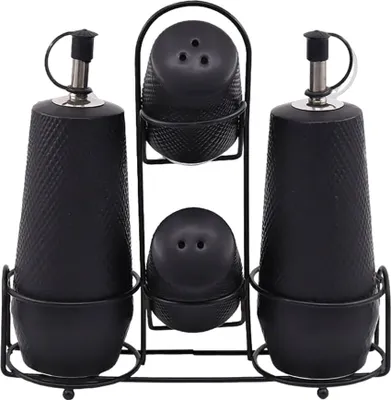 Produktbild von Keramik Gewürzset 5-teilig 'SCHWARZ' MR-20001-04S