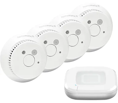 Produktbild von Homematic IP Starter Set Rauchwarnmelder - 4 Räume, (1x Access Point