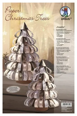 Produktbild von Bastelset Paper Christmas Trees Country