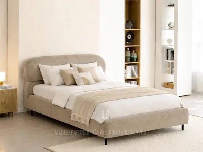 Obrázek produktu pro Designová manželská postel 140x200 ILDIKA - béžová / černá