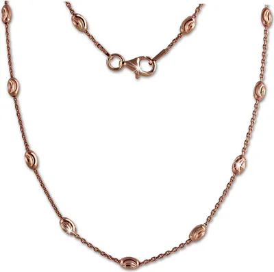Produktbild von SilberDream Halskette 45cm 925 Silber vergoldet Schmuck silber rose SDK26245E