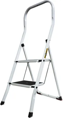 Produktbild von DRABEST | Leiter - PRO Serie, 2 Stufen - Tragfähigkeit 150kg, Trittleiter, Klappleiter, Stehleiter, Trittleiter 2 Stufig, Haushaltsleiter