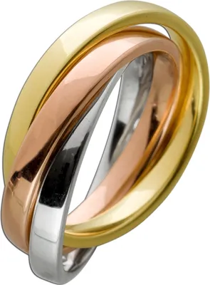 Produktbild von Tricolor Dreifach Ring Gold 333 8K Gelb-Weissgold-Rosegold Trinity 20