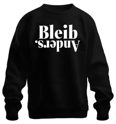 Zdjęcie produktu dla Bluza z napisem "Bądź inny", indywidualny styl, sarkazm, nastawienie, czarny kolor, rozmiar XXL