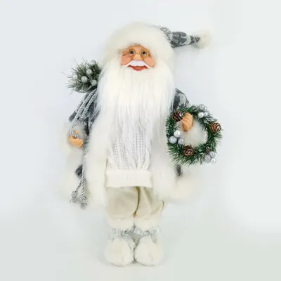 Obrázek produktu pro ACA Osvětlená vánoční dekorace – Santa Claus s věncem, 90 cm, X129004