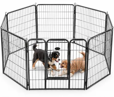 Produktbild von Welpenauslauf faltbar 80x100 cm Hundegitter Freigehege mit Tür