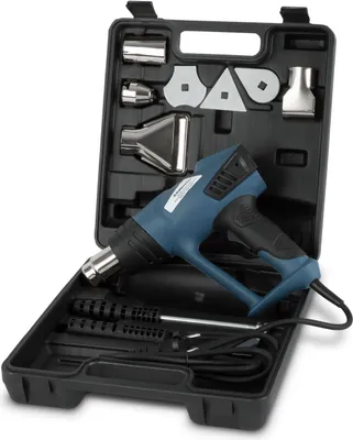 Immagine prodotto di Pistola termica elettrica EBERTH 2000W digitale con LCD temperatura regolabile da 80-600°C, impugnatura antiscivolo con valigetta e accessori