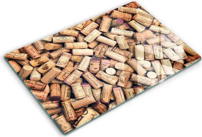 Produktbild von Glasschneideplatte - Herdabdeckplatte - 80x52 cm -Schneidebrett - Spritzschutz -Weinstaus Muster