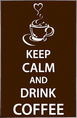 Produktbild von vianmo Holzschild 30x20 cm Keep Calm drink Coffee Kaffee