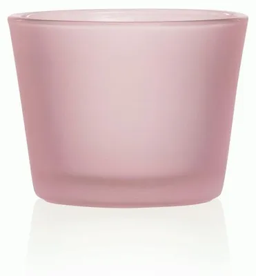 Produktbild von SANDRA RICH, Teelichtglas Windlicht "PROMO" 6 x 4,5cm MATT ROSA