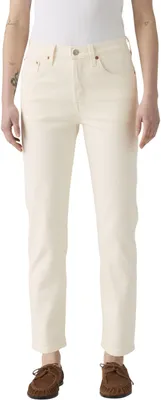 Immagine prodotto di Jeans da donna Levi's modello 501, taglio cropped, vita alta, vestibilità dritta, colore bianco (Surprise Guest)