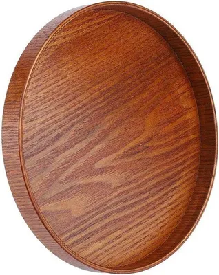 Image de Plateau en bois pour le thé et les repas, 21 cm, résistant et protégé contre la contrefaçon.