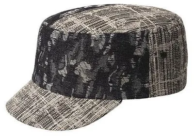Image de Casquette Kangol - Collection TENDANCES - Casquette style militaire "Denim Mashup" - Coutures contrastantes noires