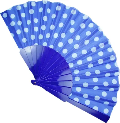 Produktbild von Fifties Fächer mit Punkten | Blau