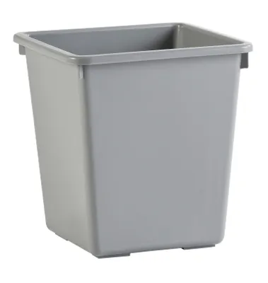 Image de Corbeille à papier carrée et conique 27 litres - Gris