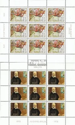 Produktbild von Briefmarken Jugoslawien 1978 Mi 1714Klb-1715Klb Kleinbögen (kompl.Ausg.) postfrisch Todestag Julije Klovic