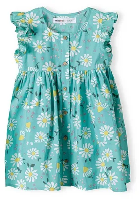Produktbild von Minoti Kleid Baumwolle Türkis Gr. 68 für Mädchen