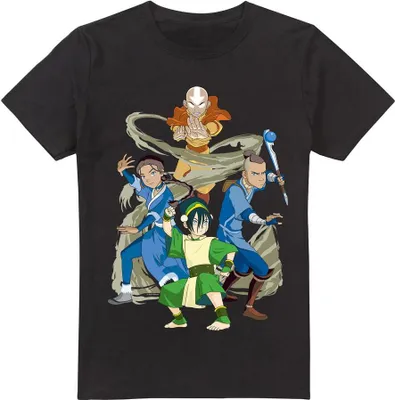 Obrázok produktu pre Avatar: The Last Airbender - Tričko "Team Avatar Elements" pre mužov TV6653 (S) (Black)