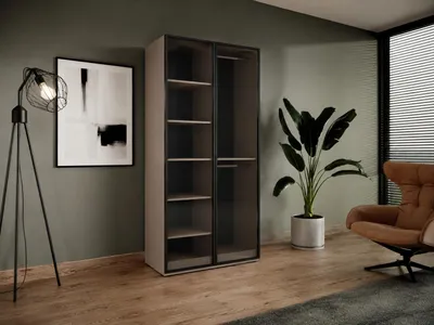 Produktbild von Masseno Drehtürenschrank ATELIO 101/200/51 cm Modern Kleiderschrank 2-türig Beige