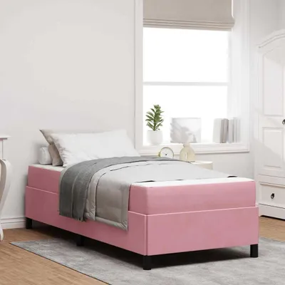 Obrázok produktu pre Maison Exclusive – Rám postele, ružová farba, rozmery 100 x 200 cm, látka