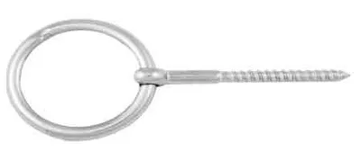Productafbeelding van Houtschroef met ring, roestvrij staal, 6x60 mm (diameter 6 mm)