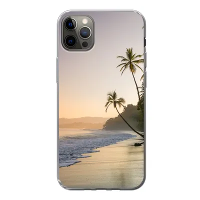 Produktbild von MuchoWow® Handyhülle Schutzhülle Hülle für iPhone 12 Pro Max Strand - Meer - Palme Silikon Softcase Handy Hülle - Hartschale