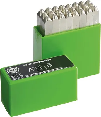 Produktbild von Schlagbuchstaben-Satz vernickelt Schrifthöhe 5mm KUKKO