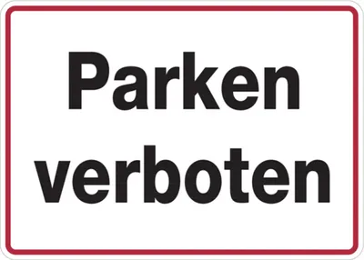 Produktbild von Dreifke® Hinweisschild, Parken verboten, 250x350mm, Alu geprägt, Alu geprägt ...