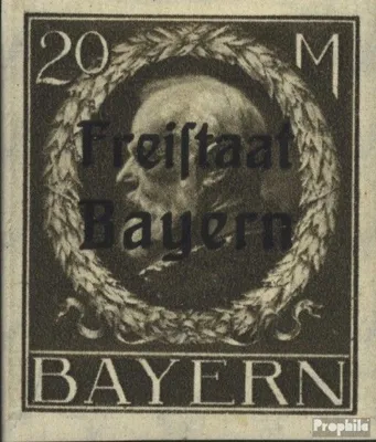 Produktbild von Briefmarken Bayern 1920 Mi 170B mit Falz König Ludwig mit Aufdruck